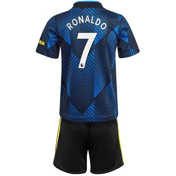 Camiseta Manchester United NO.7 Ronaldo Replica Tercera Ropa Niño 2021/22